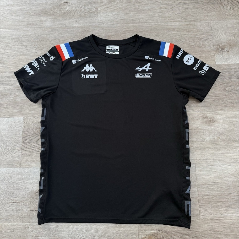 Alpine F1 Team Kappa Jersey Shirt BWT Formula 1 Racing Driver Crew Black Mens L